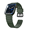 Szíj Háromszoros védőszíj Apple Watch SE-hez, 8, 7, 6, 5, 4, 3, 2, 1 (41, 40, 38 mm) pántos karkötő zöld