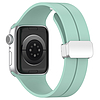 Techsuit - Óraszíj (W011) - Apple Watch 1/2/3/4/5/6/7/8/SE/SE 2 (38/40/41mm) - Kékeszöld (KF2313760)