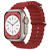 Techsuit - Óraszíj (W038) - Apple Watch 1/2/3/4/5/6/7/8/SE/SE 2 (38/40/41mm) - Borvörös (KF2310814)