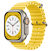 Techsuit - Óraszíj (W038) - Apple Watch 1/2/3/4/5/6/7/8/SE/SE 2 (38/40/41mm) - Sárga (KF2310824)