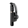 Techsuit - Selfie Stick (Q08) - Stabil és kompakt állványtartó Bluetooth távirányítóval, 75 cm - Fekete (KF2313357)
