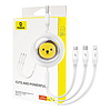 Töltőkabel 3w1 Baseus USB-USB-C, USB-M, Lightning 3,5A, 1,1m, fehér (P10362900211-00)