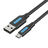 Töltőkabel USB 2.0 - Micro USB Vention COLBF 1m, fekete (COLBF)