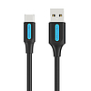 Töltőkábel USB-A 2.0 - USB-C Vention COKBC 0,25 m, fekete (COKBC)