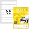TopStick No. 8697 univerzális 38,1 x 21,2 mm méretű, fehér öntapadós etikett címke A4-es íven - 6500 címke / doboz - 100 ív / doboz (TopStick 8697)