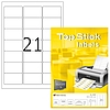 TopStick No. 8699 univerzális 63,5 x 38,1 mm méretű, fehér öntapadós etikett címke A4-es íven - 2100 címke / doboz - 100 ív / doboz (TopStick 8699)