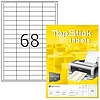 TopStick No. 8702 univerzális 48,5 x 16,9 mm méretű, fehér öntapadós etikett címke A4-es íven - 6500 címke / doboz - 100 ív / doboz (TopStick 8729)