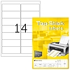 TopStick No. 8757 univerzális 99,1 x 38,1 mm méretű, fehér öntapadós etikett címke A4-es íven - 1400 címke / doboz - 100 ív / doboz (TopStick 8757)