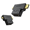 UGREEN 20144 mini/mikro HDMI-HDMI adapter, fekete (20144)