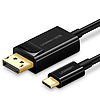 Ugreen egyirányú USB Type C 4K Display Port 1,5 m fekete (MM139) adapterkábel