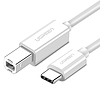 "UGREEN US241 CB USB 2.0 kábel nyomtatóhoz, 1,5m, fehér" (40417)