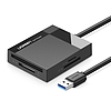 Ugreen USB 3.0 SD / micro SD / CF / MS memóriakártya-olvasó fekete (30231)