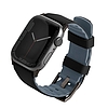 UNIQ Linus Apple Watch Series 4/5/6/7/8/SE/SE2 szíj 38/40/41mm. Airosoft szilikon fekete/éjfekete