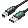 USB 2.0 AB kábel, COQBG 1,5 m, fekete (COQBG)