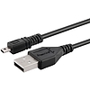 USB 2.0 kábel  Mini 5pin 1,8 fm, adatkábel