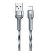 USB Lightning Remax Jany Alloy kábel, 1 m, 2,4 A, ezüst (RC-124i silver)