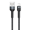 USB Lightning Remax Jany Alloy kábel, 1 m, 2,4 A, fekete (RC-124i black)