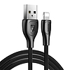 USB Lightning Remax Lesu Pro kábel, 2.1A, 1m, fekete (RC-160i Black)