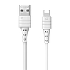 USB Lightning Remax Zeron kábel, 1 m, 2,4 A, fehér (RC-179i white)