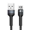 USB Micro Remax Jany Alloy kábel, 1 m, 2,4 A, fekete (RC-124m black)