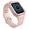 Védőszíj tokkal Apple Watch 7 / SE (45/44 / 42 mm) tok, páncélozott óraburkolat, rózsaszín