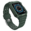 Védőszíj tokkal Apple Watch 7 / SE (45/44 / 42 mm) tok, páncélozott óraburkolat zöld