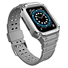 Védőszíj tokkal Apple Watch 7 / SE (45/44 / 42 mm) tokkal, páncélozott óra borítással, szürke