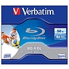 Verbatim BD-R50 Blu-Ray Disc 50Gb 6x kétrétegű nyomtatható, CD tok
