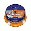 Verbatim DVD-R 4,7GB 16x matt szélesen nyomtatható henger 25db