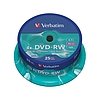 Verbatim DVD-RW 4,7GB 4x matt ezüst felület henger 25db 43552